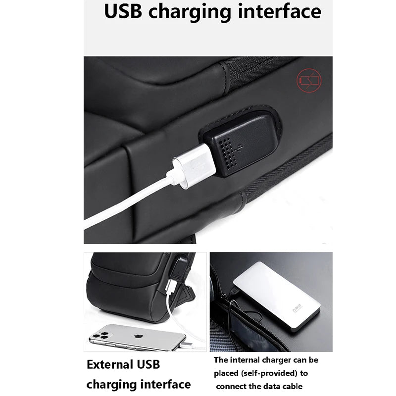 Men's Multifunctional Anti-theft USB Shoulder Bag | Travel Sling Bag