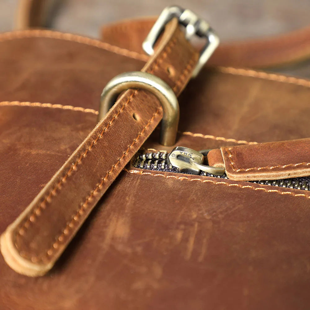 Vintage Genuine Leather Men's Tote & Briefcase | Stylish & Versatile