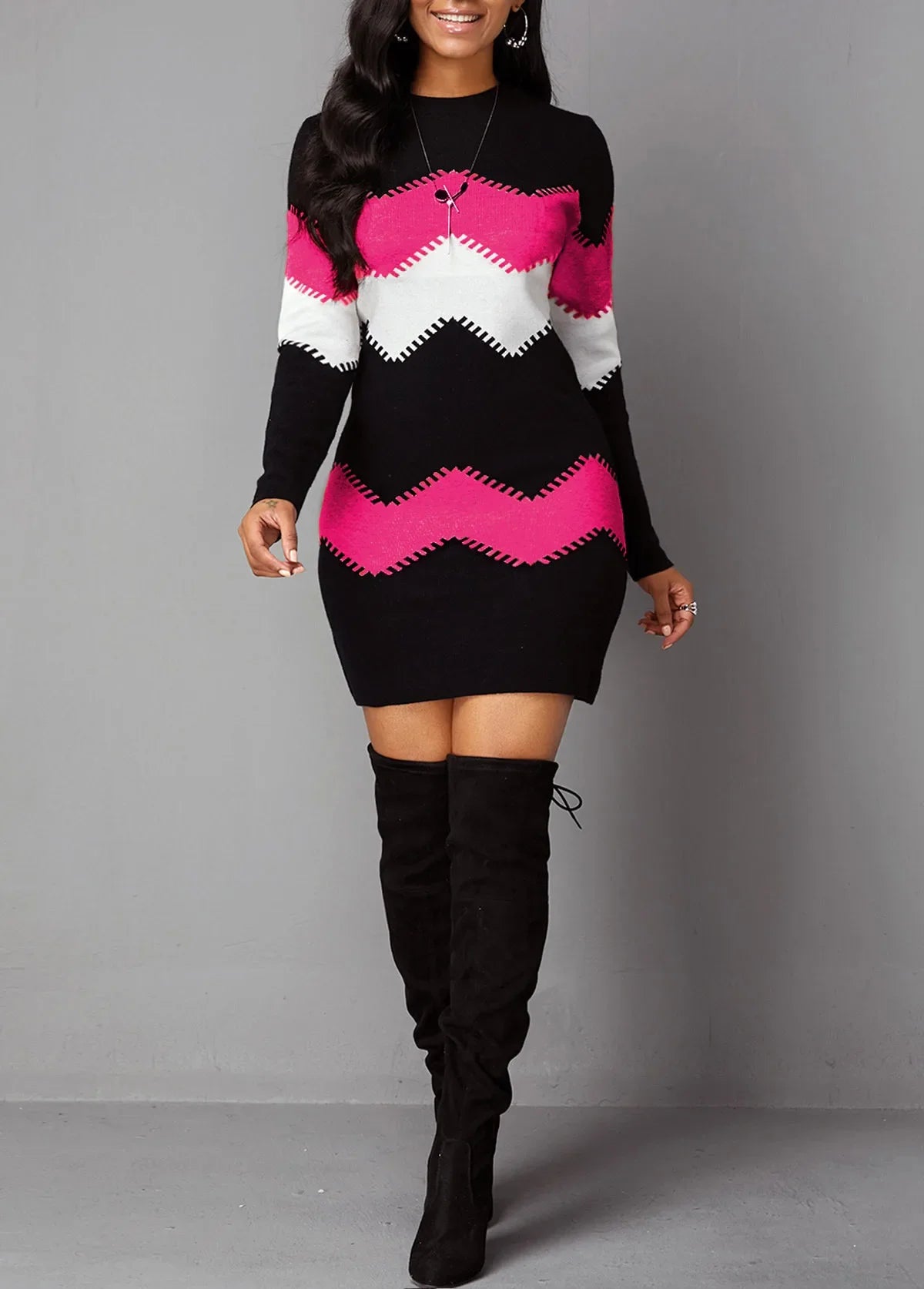 Boho Vintage Striped Women's Dress | Elegant Casual Party Wear