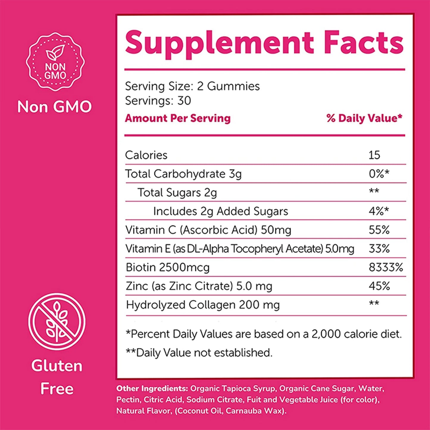 Collagen Gummies with Biotin & Zinc for Healthy Skin and Hair