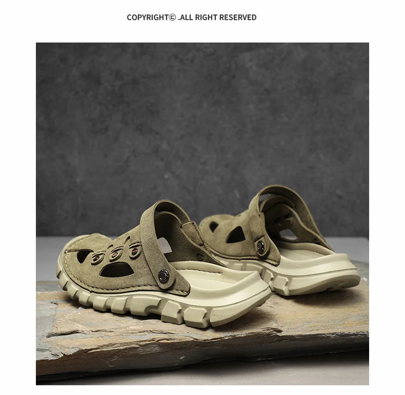 Men’s Two-Way Wearing Hollow Out Sandals | Breathable Summer Footwear