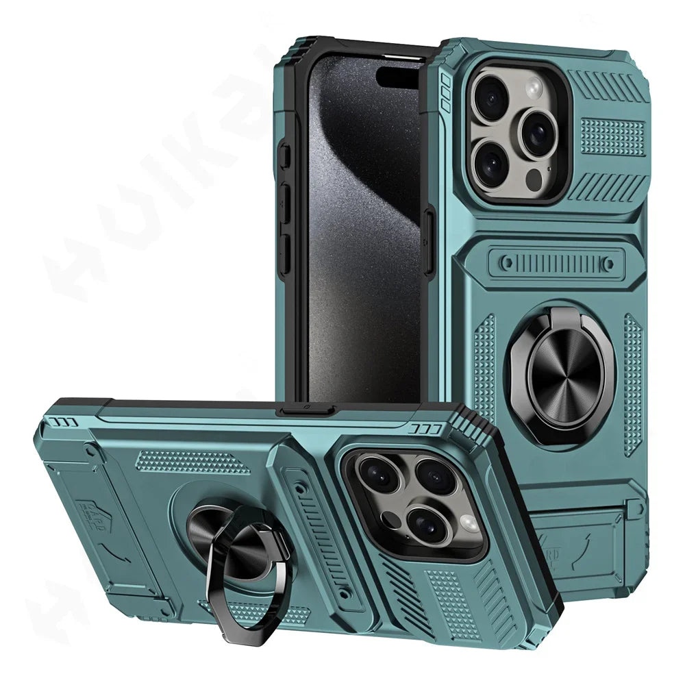 Heavy Duty Magnetic Phone Case with Kickstand | All iPhone Models