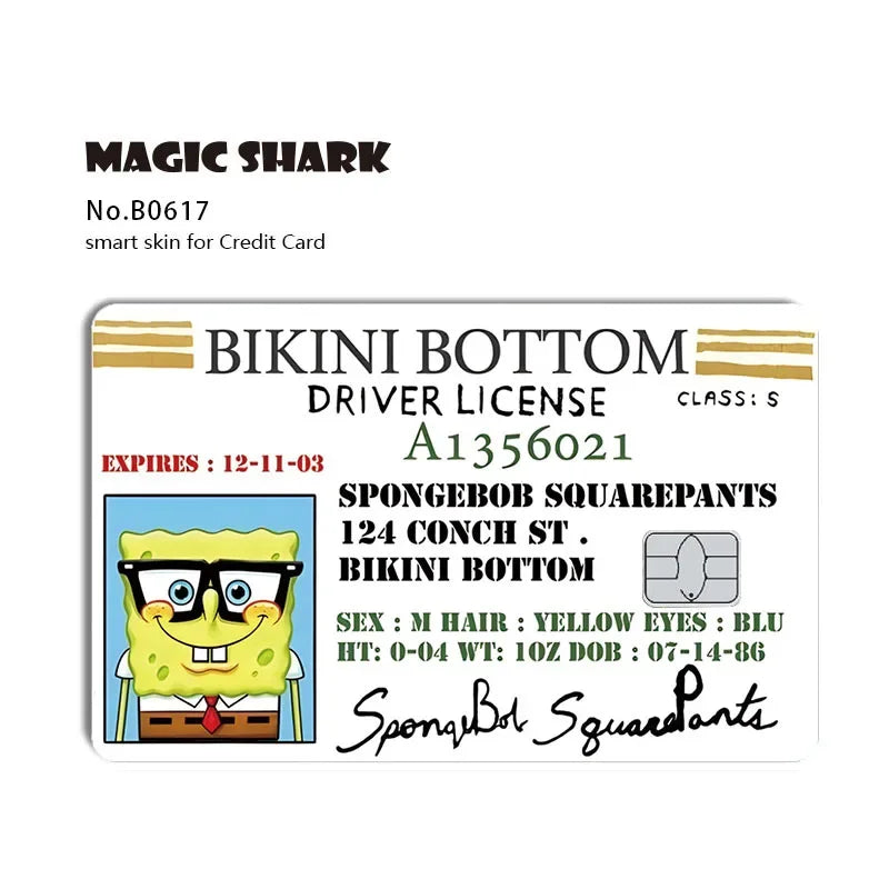 Cartoon Waterproof Skin Cover Sticker for Credit and Debit Cards