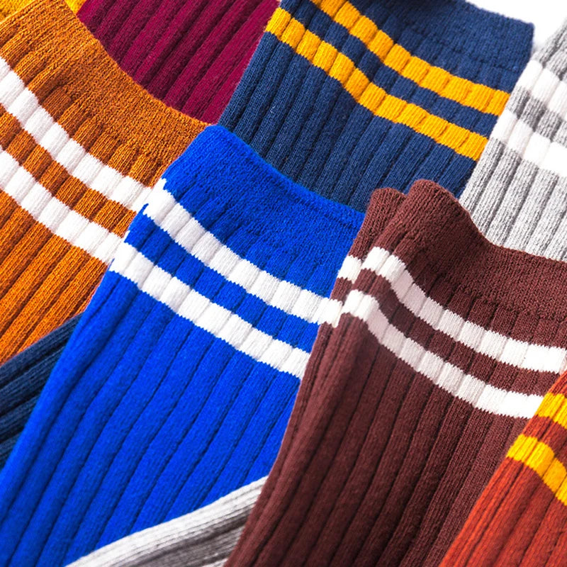 Stylish Women's Striped Long Socks | Comfortable Casual Footwear