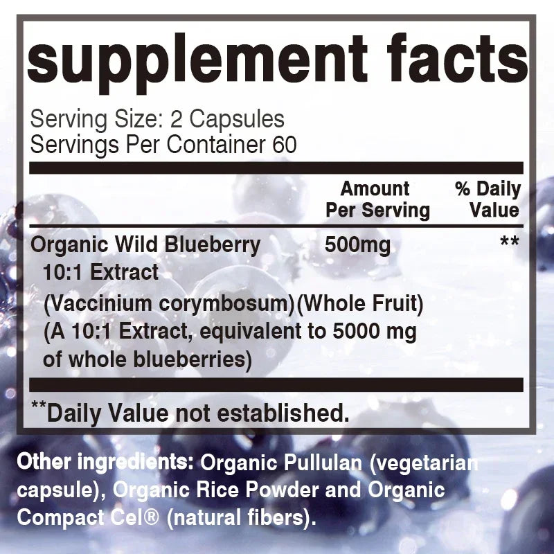 Natural Wild Blueberries | Anti-Aging Antioxidant Supplement
