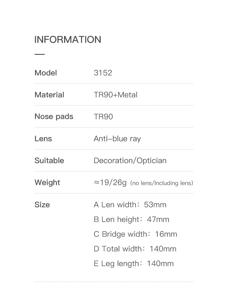 Customizable Anti Blue Light Myopia Glasses for Women | Stylish & Functional