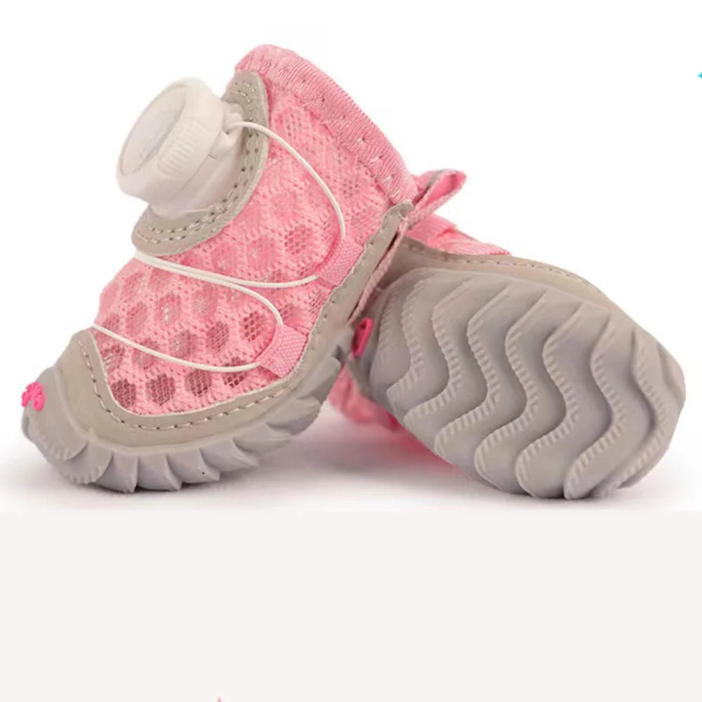 Adjustable Breathable Dog Mesh Shoes | Reflective Pet Boots Set