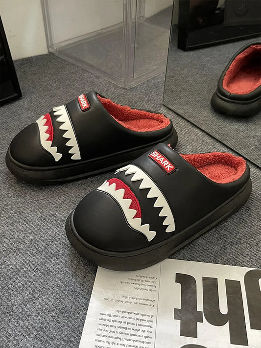 Pantuflas de Invierno de Tiburón para Hombre | Zapatillas Cálidas para Interiores y Exteriores