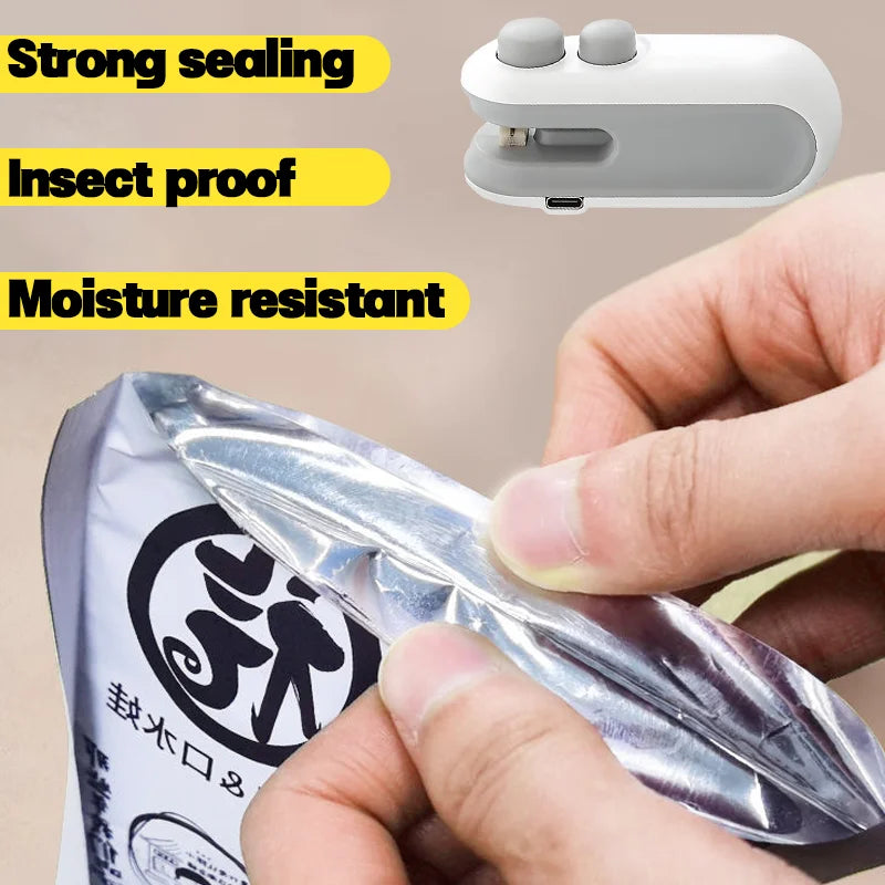 2-in-1 Mini USB-C Rechargeable Bag Sealer & Cutter | Fresh Food Storage