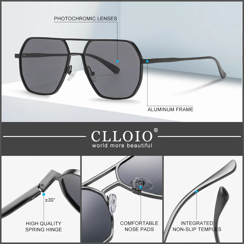 Fashionable Photochromic Polarized Sunglasses for Men & Women