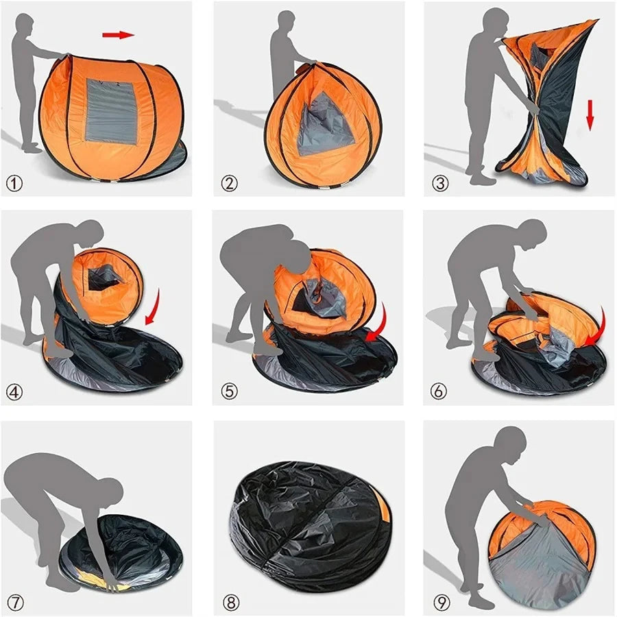Spacious Waterproof Pop-Up Tent for 5-8 People | Quick Open Design