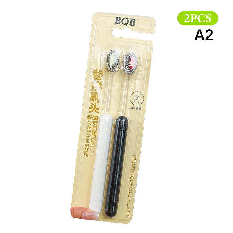2Pcs Mouth Clean Toothbrush Ultra-Fine Soft Hard Bristle Toothbrush Deep Cleaning For Adults Whitening Teeth
