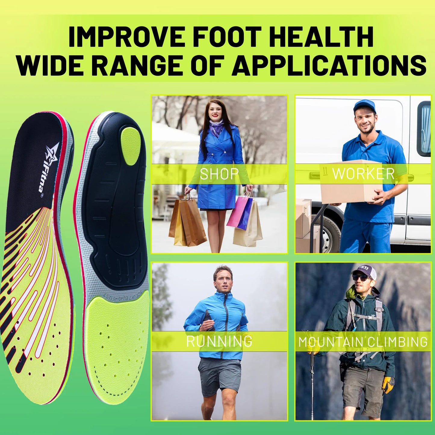 Plantar Fasciitis Insoles | Arch Support Inserts for Pain Relief