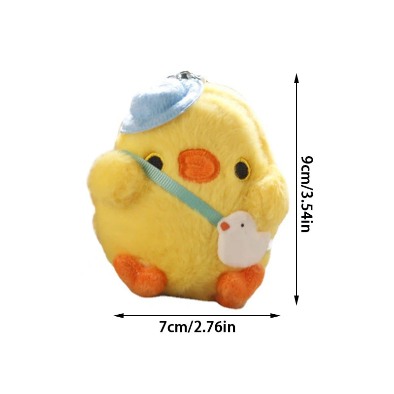 Llavero de peluche de mini pollo lindo | Adorable colgante para bolso