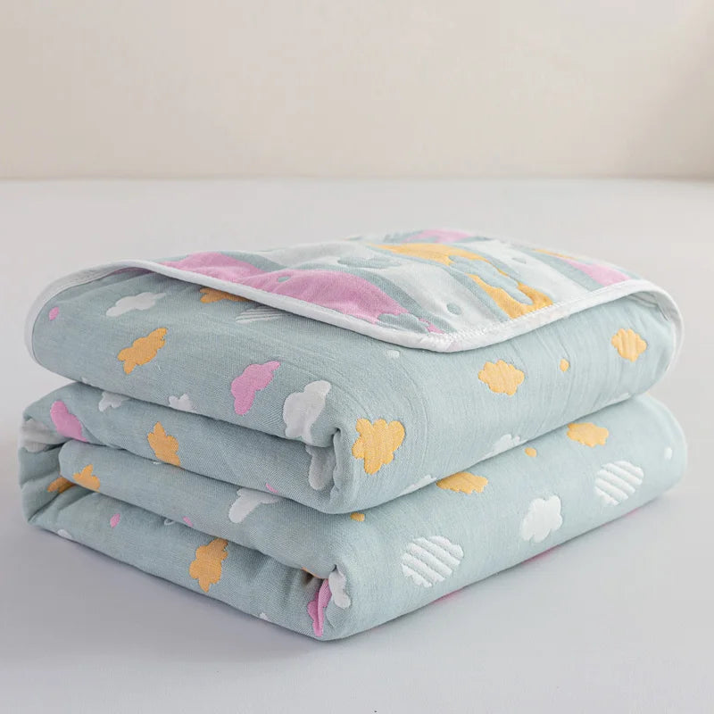 Breathable Summer Quilt | Multi-functional Cotton Towel Blanket