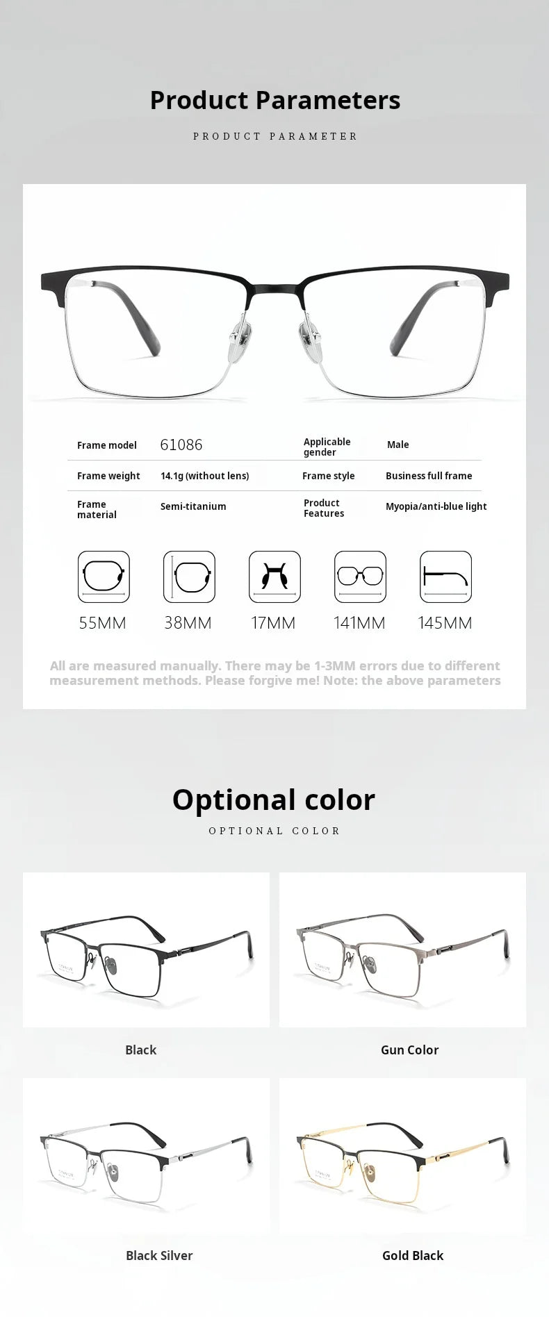 Men's Prescription Glasses | Stylish Retro Square Eyewear 2026