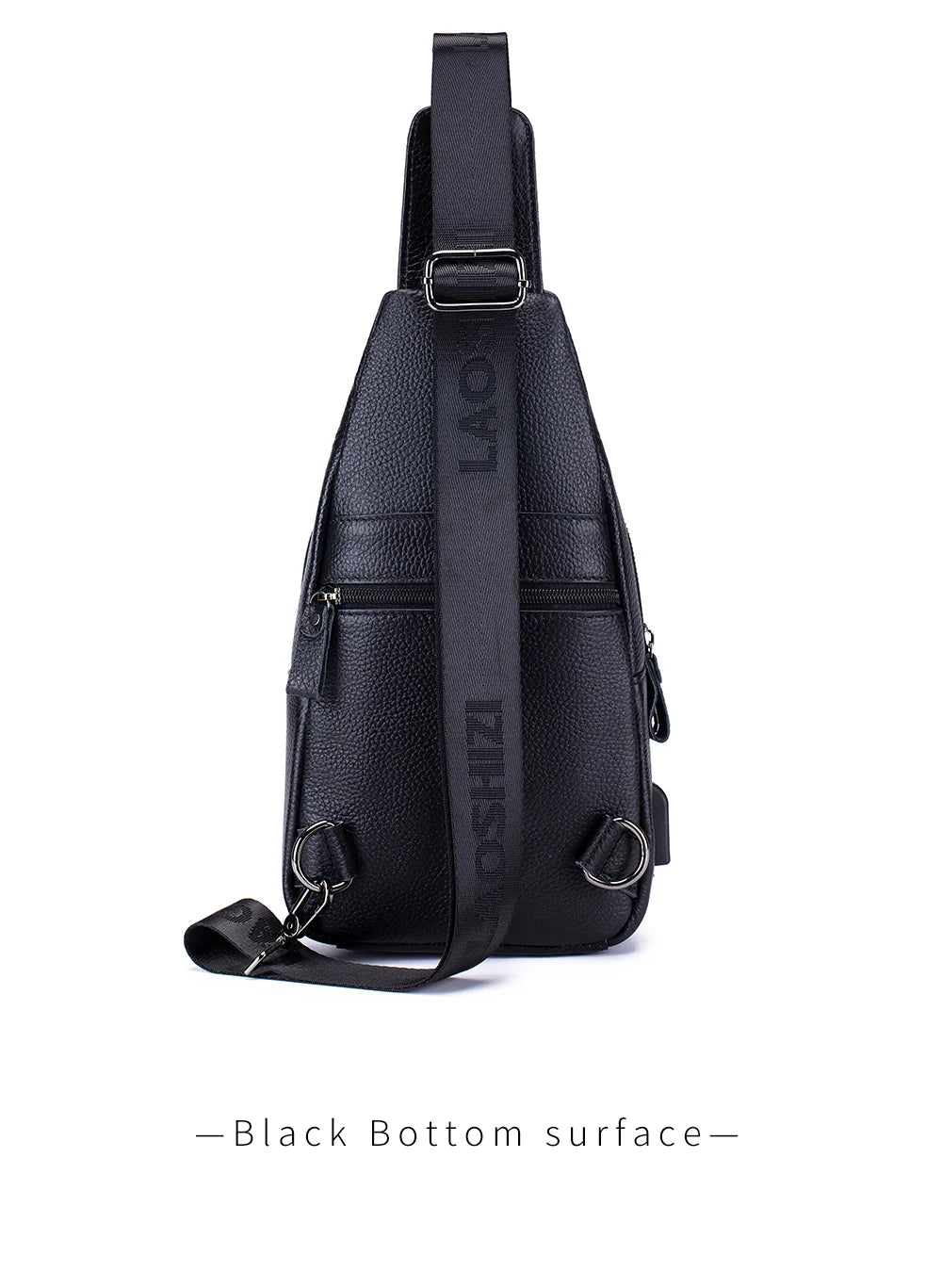 Men's Leather Crossbody Chest Bag | Multifunctional USB Bag
