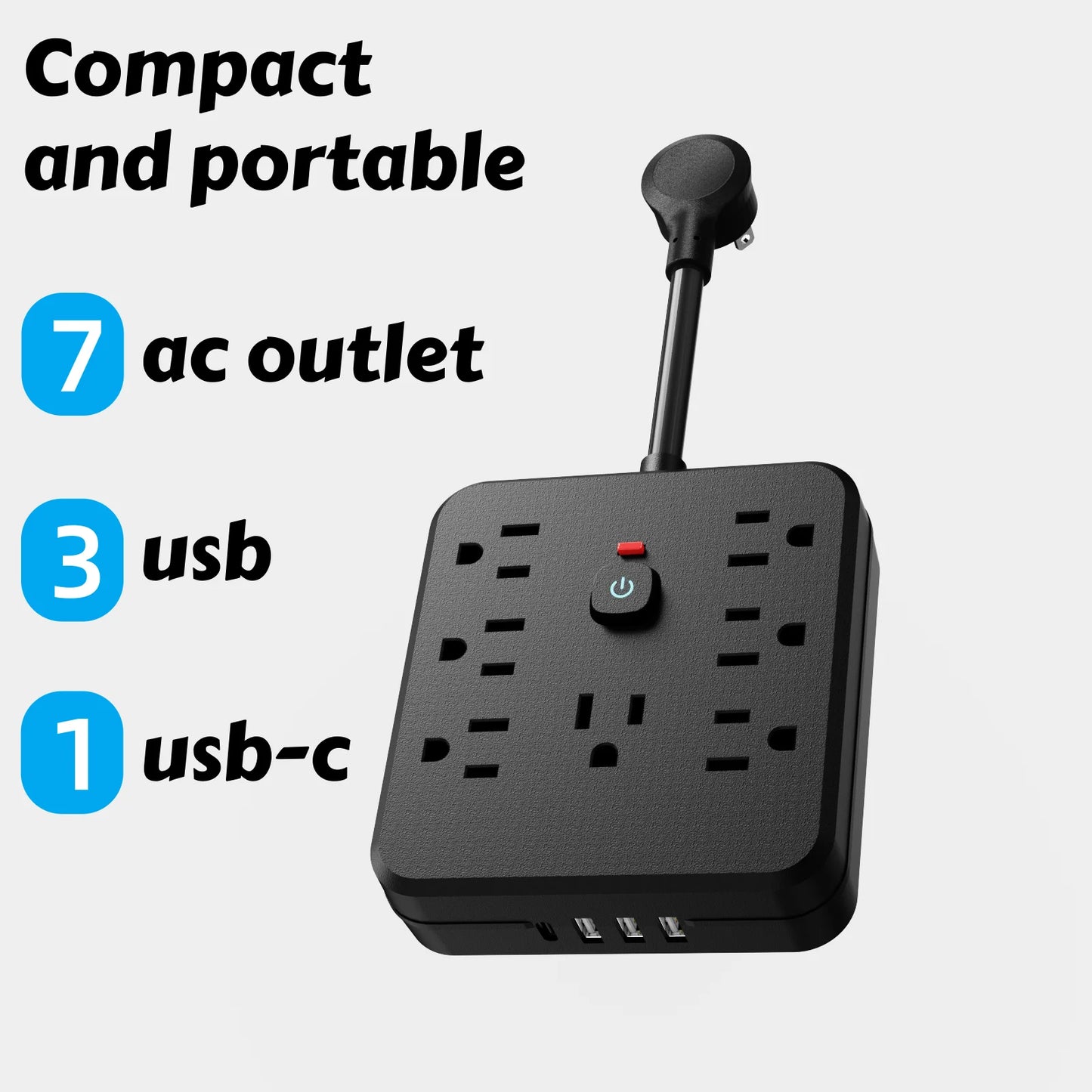 11-in-1 Power Strip | Multi-Plug Extender with USB Ports