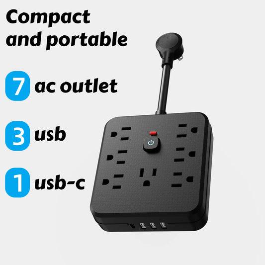 11-in-1 Power Strip | Multi-Plug Extender with USB Ports