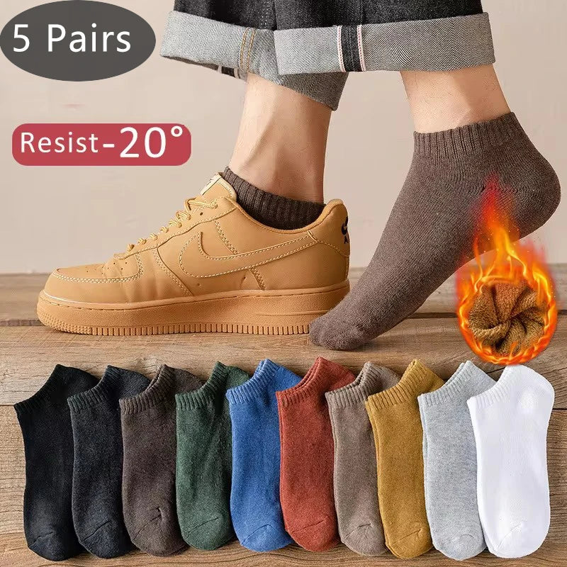 Men's Thick Thermal Ankle Crew Socks | Cozy Winter Essentials