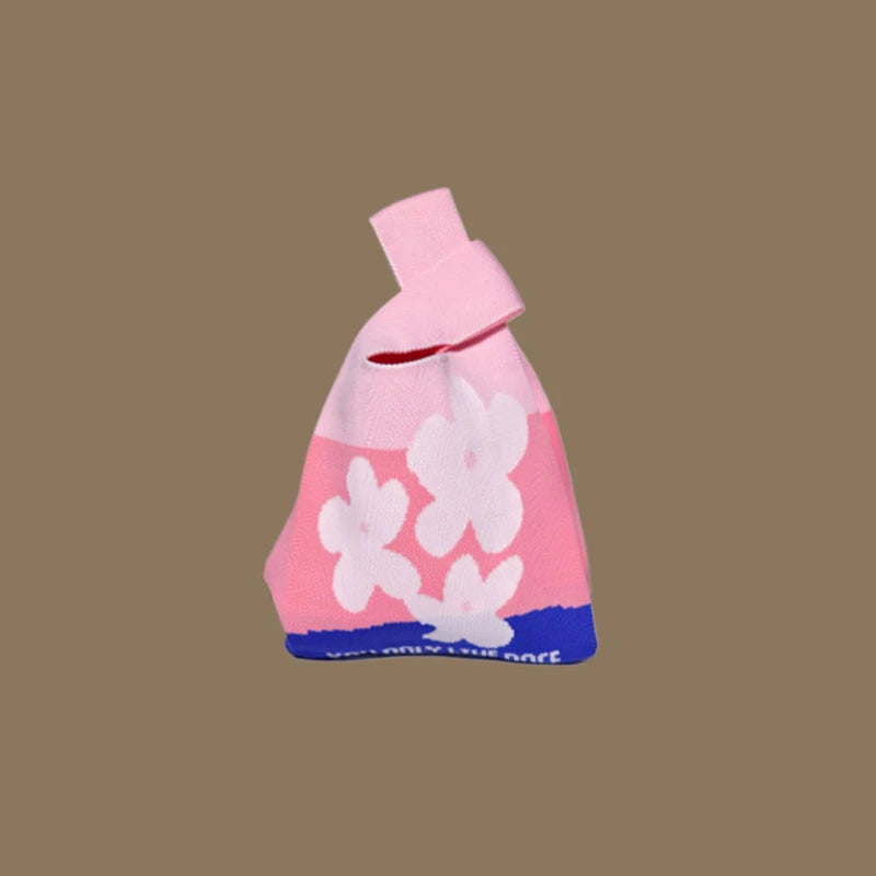 Chic Handmade Knit Mini Knot Wrist Bag for Women | Casual Tote