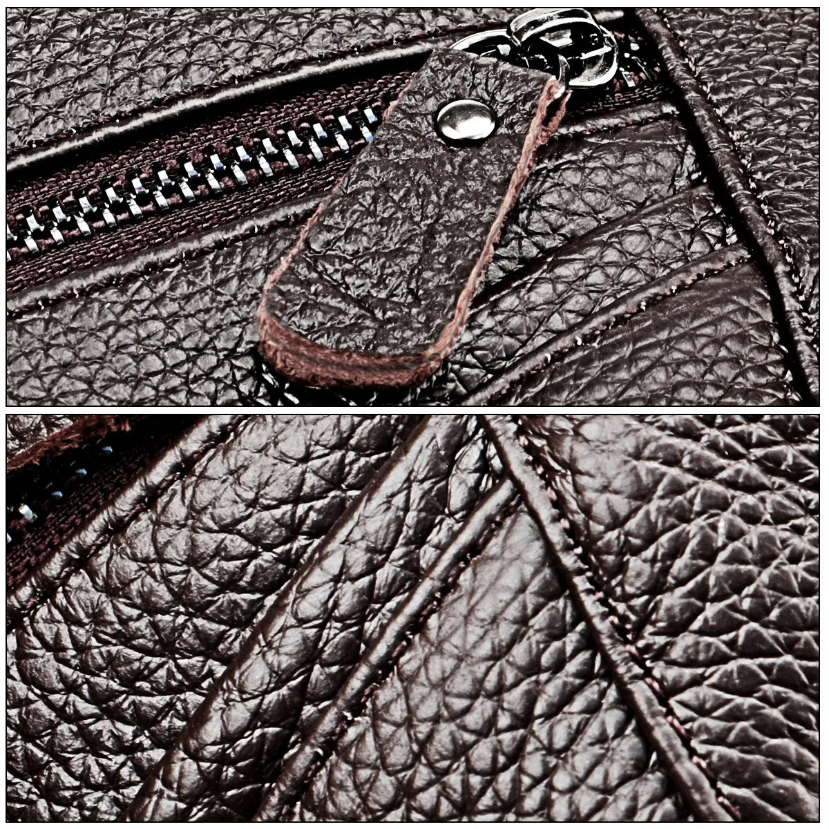 Men's Genuine Leather Chest Bag | Casual Triangle Crossbody Sling