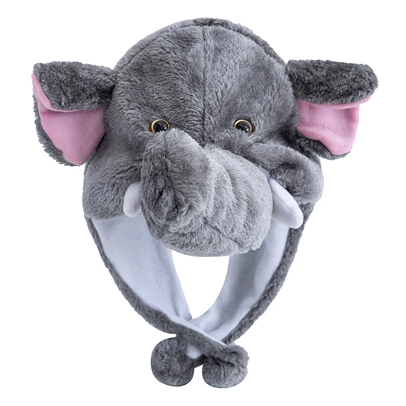 Unisex Funny 3D Bulls Head Plush Winter Beanie | Cozy Cartoon Hat