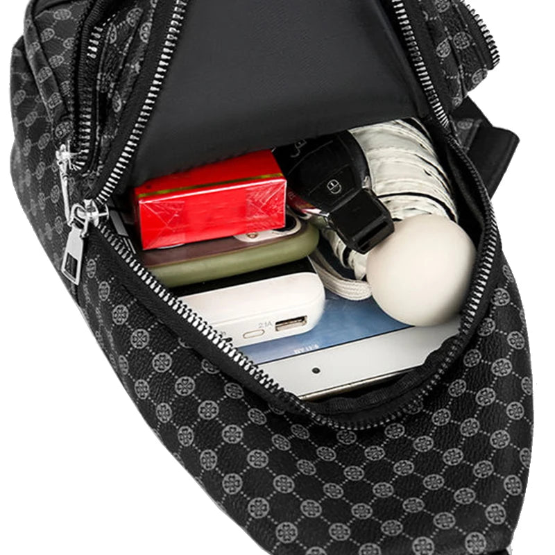 Unisex Functional Chest Bag with Patchwork Dot Design | Stylish Everyday Use