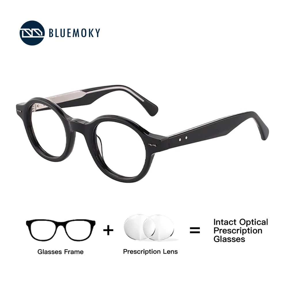 Unisex Retro Round Prescription Glasses | Stylish Anti Blue Light Eyewear