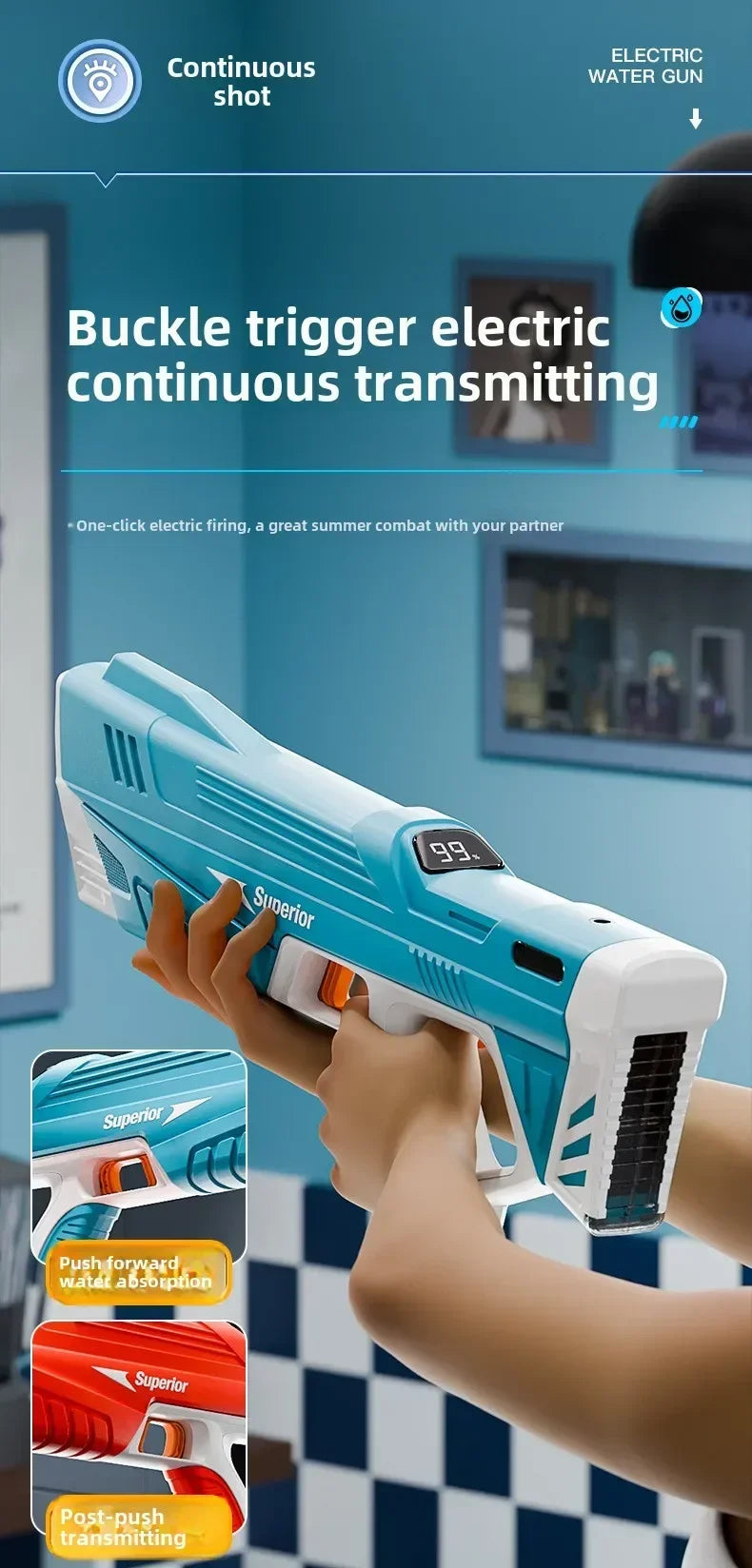 Automatic Electric Water Gun for Kids | Ultimate Water Play Fun