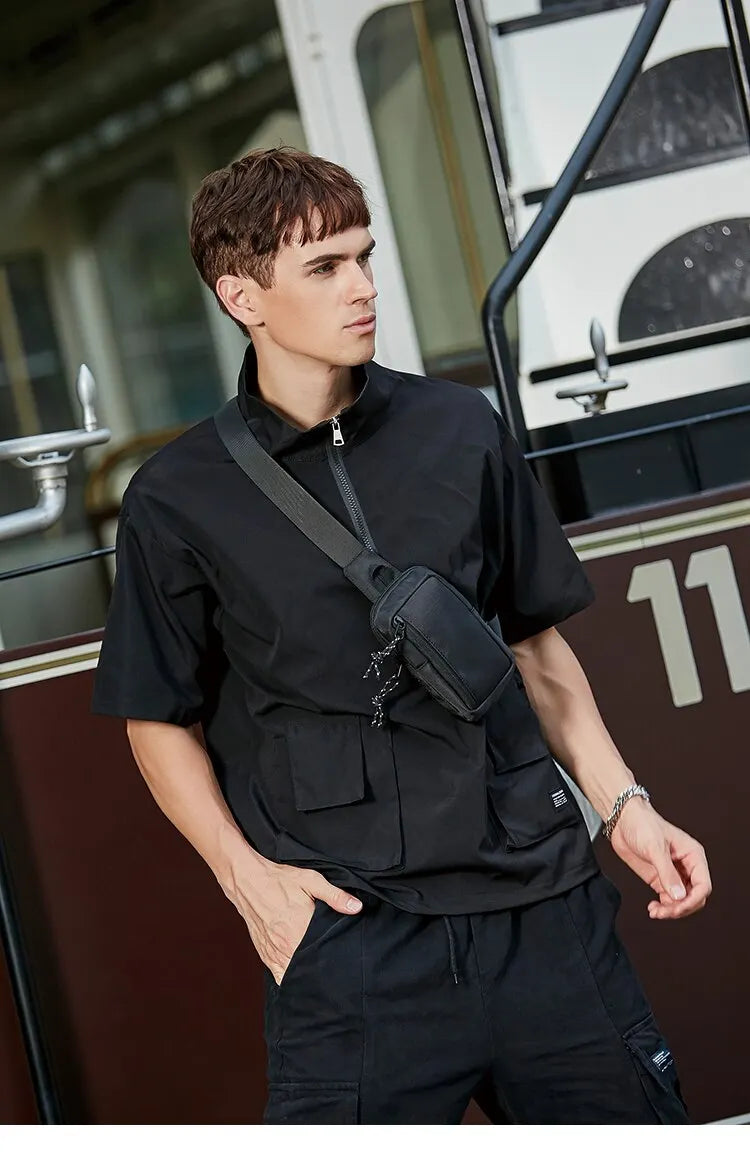 Trendy Men's Crossbody Bag | Stylish Diagonal Shoulder Backpack