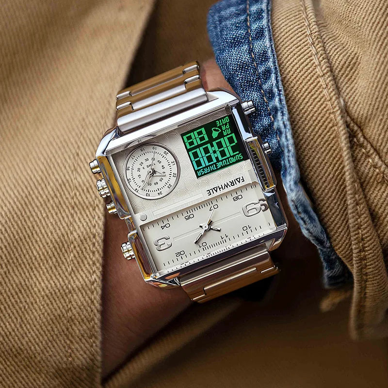 Elegant Men's Electronic Quartz Watch | Luminous Vintage Sports Timepiece