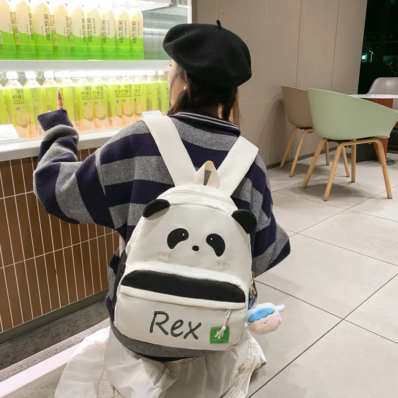 Personalized Name Backpack | Versatile Cartoon Panda Design