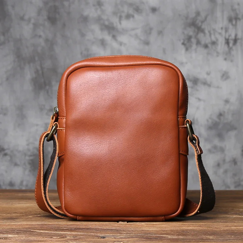 Bandolera de cuero genuino para hombre | Elegante y duradera