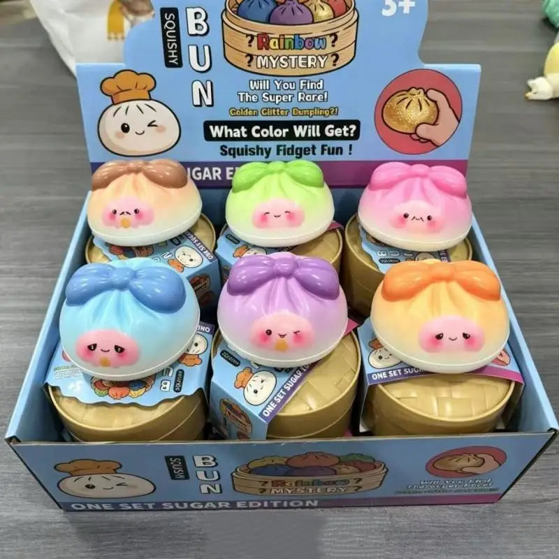 Stress-Relieving Dumpling Squishy Toys Colorfully Designed Slow Rising for All Ages