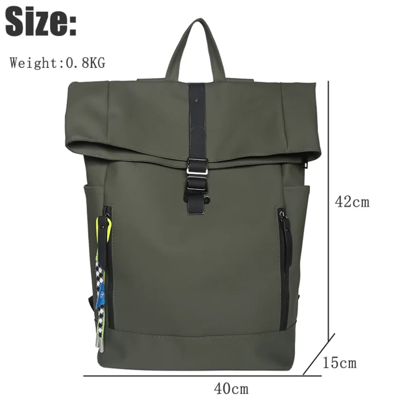 Women's Large Nylon Roll Top Backpack | Versatile Travel Companion