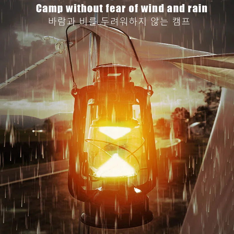 Rechargeable Vintage Camping Lantern | Essential for Outdoor Fun