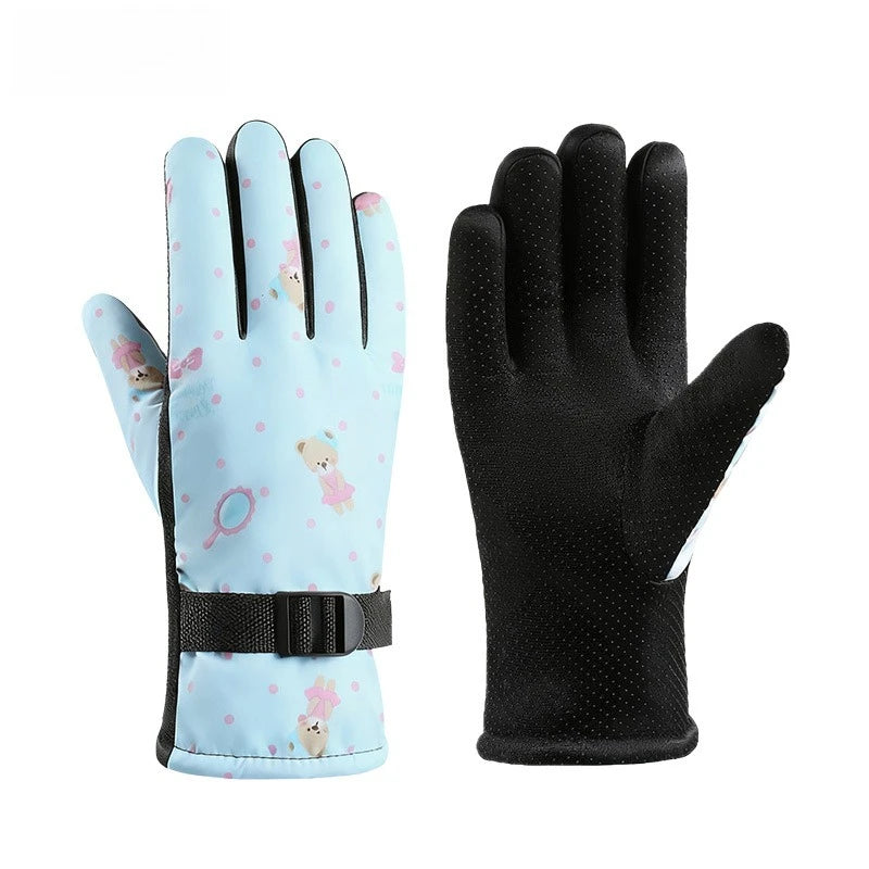 Women's Velvet Touchscreen Ski Gloves | Waterproof & Windproof