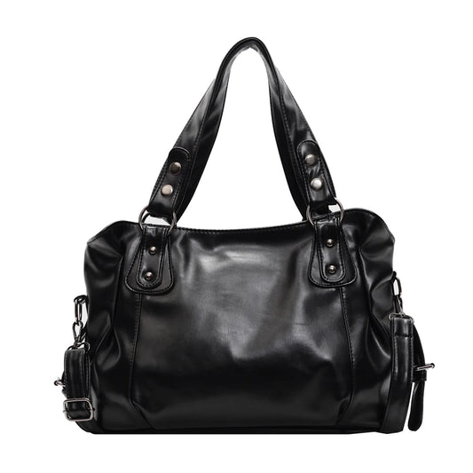 Bolso tote elegante de piel sintética para mujer | Versátil y espacioso