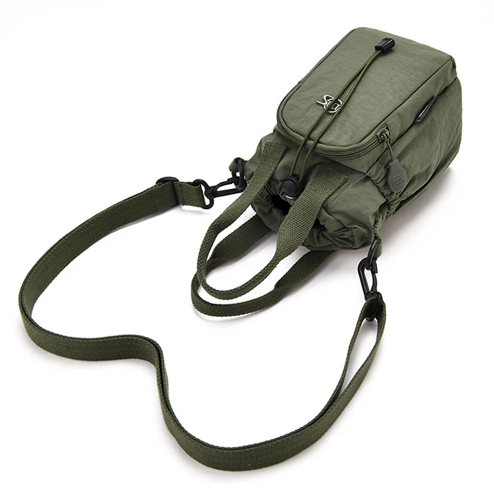 Women's Water-Resistant Crossbody Bag with Phone Pocket & Bottle Holder