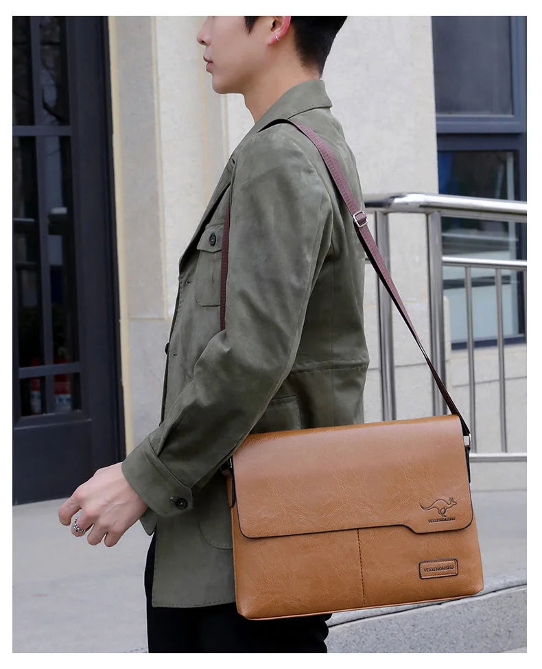 Stylish PU Leather Business Shoulder Bag | Ideal for Professionals