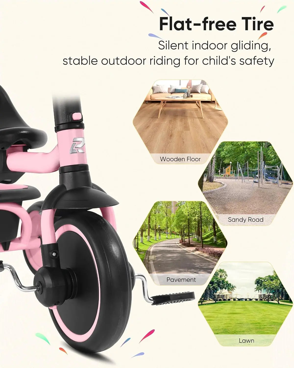 Adjustable Toddler Tricycle with Push Handle | Fun Ride-On Toy
