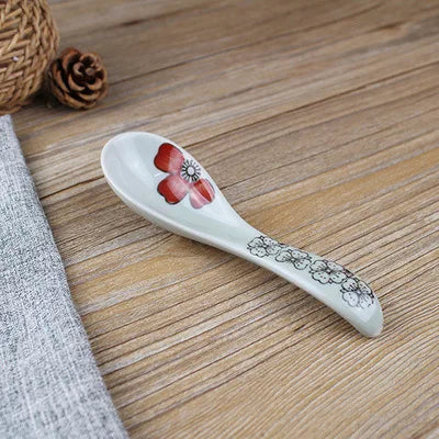 Japanese-Style Ceramic Multi-Function Spoon | Retro Kitchenware