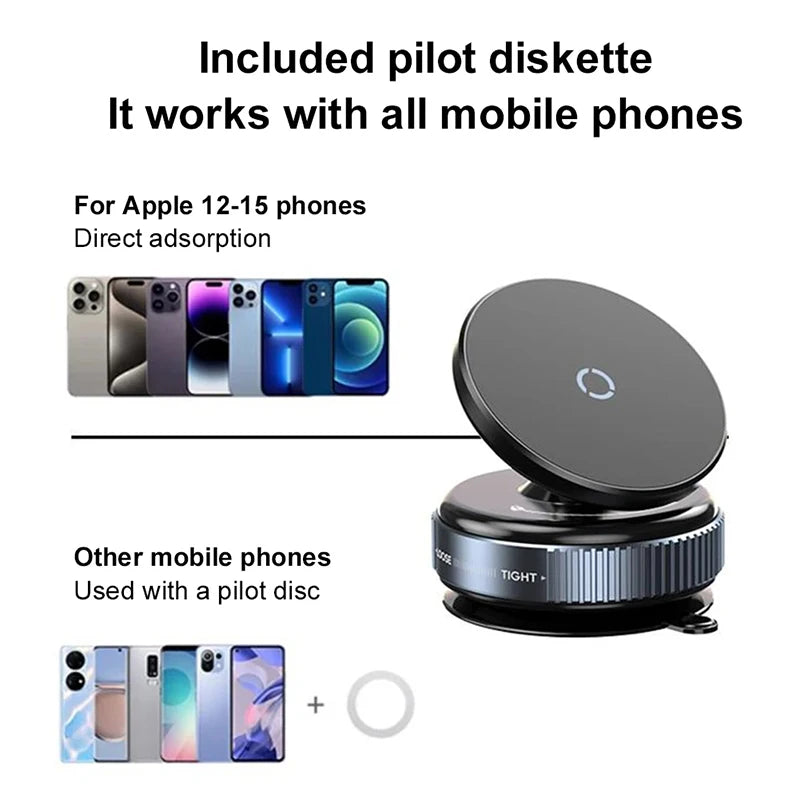 Universal Car Phone Holder | 360° Magnetic Suction Stand