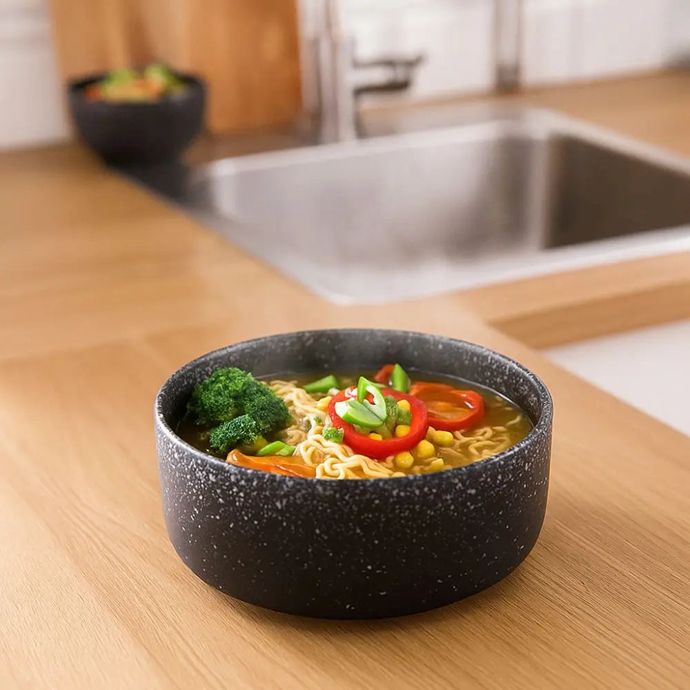 Cuenco de cerámica multifuncional estilo japonés para ramen | Cena elegante