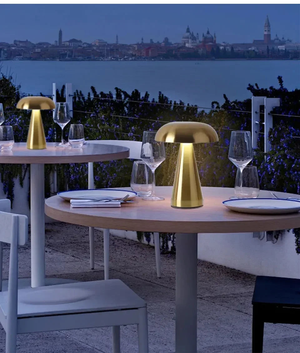 Retro Mushroom LED Night Light | Touch Sensor Table Lamp