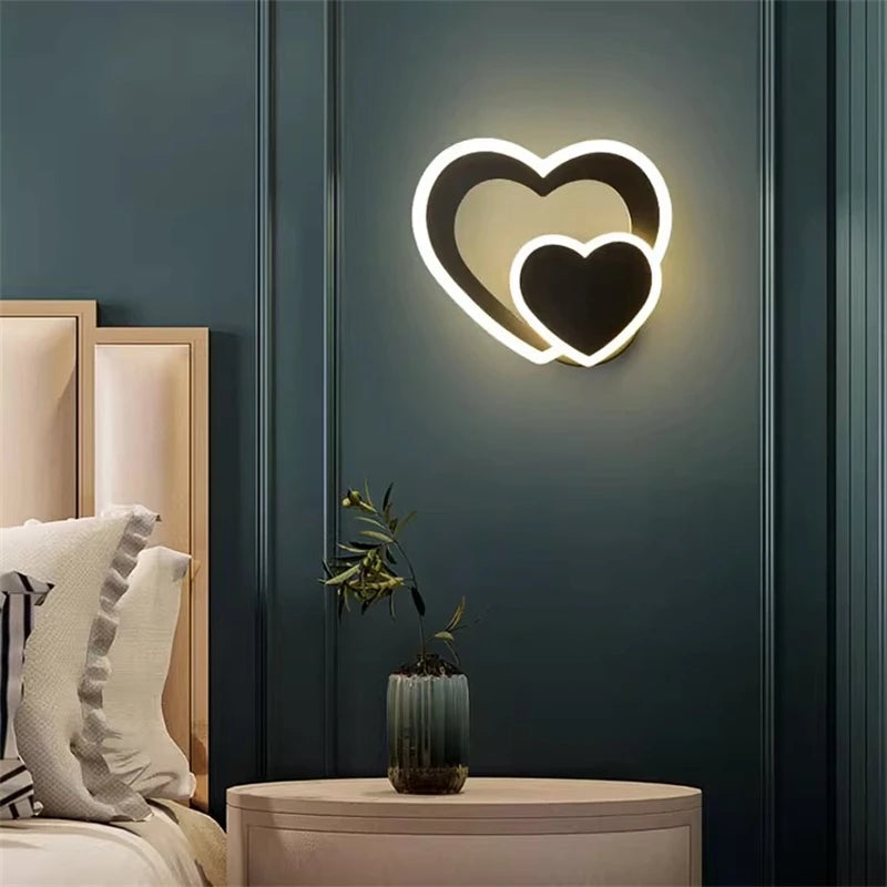 LED Heart-Shaped Wall Lamp | Modern Love Lighting for Home