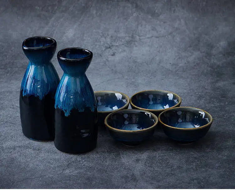 Japanese Vintage Ceramic Sake Pot | Elegant Wine Dispenser