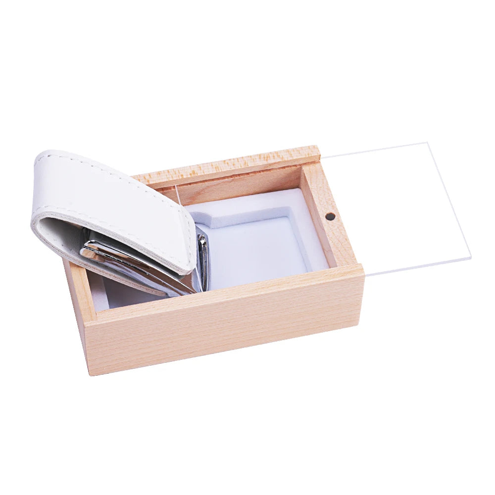 Transparent Cover Wooden USB Flash Drive | Custom Logo Options