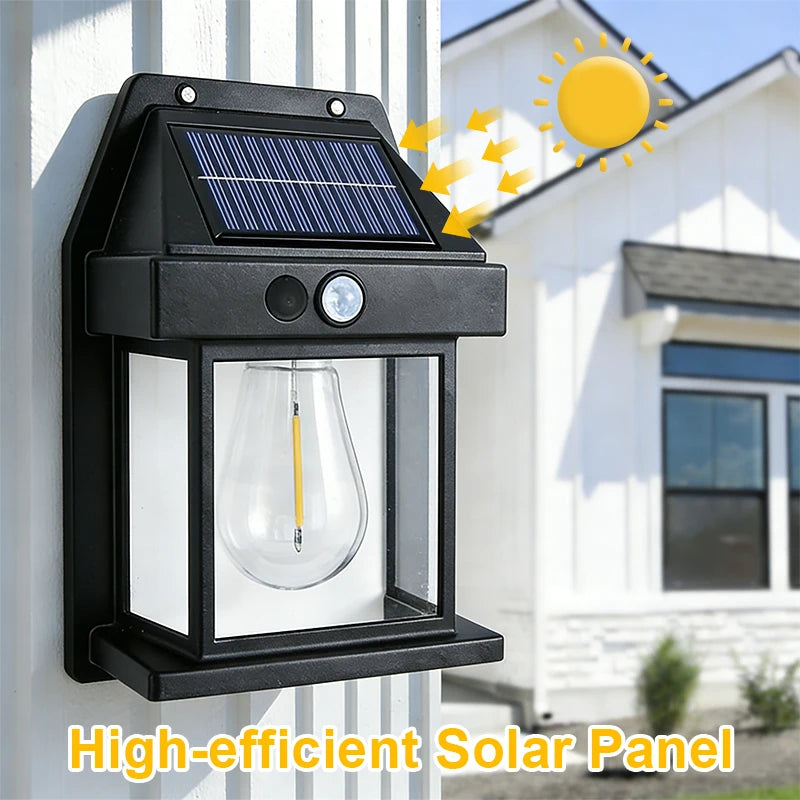 Outdoor Solar Wall Lights | Waterproof with 3 Lighting Modes